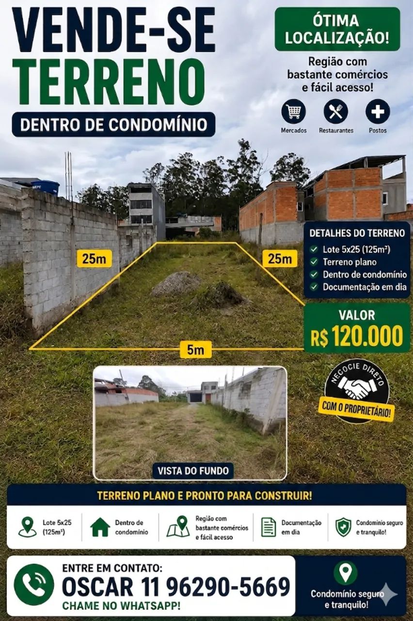 Terreno 5X25