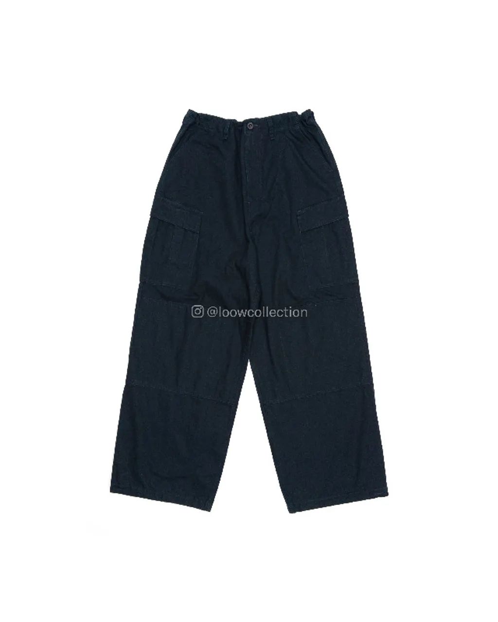  calça cargo oversize balenciaga garderobe em navy 
