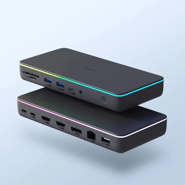 Docking Station Usb C Displaylink 13 Em 1 - Hagibis - Foto 4