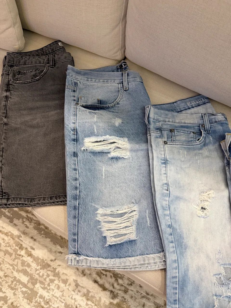 LOTE DE BERMUDAS JEANS TAM 42  - Foto 3