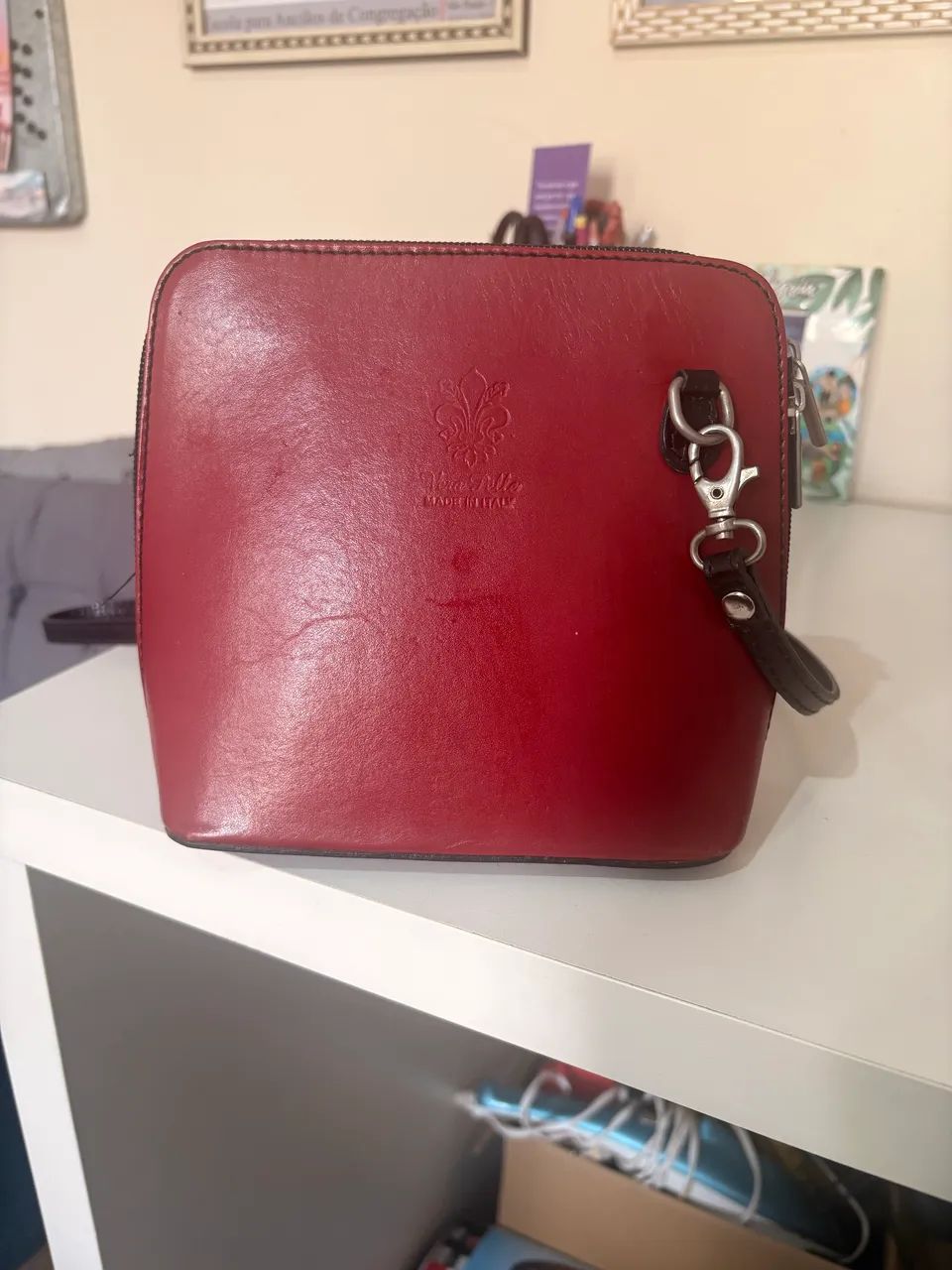 Bolsa de couro italiano  - Foto 3
