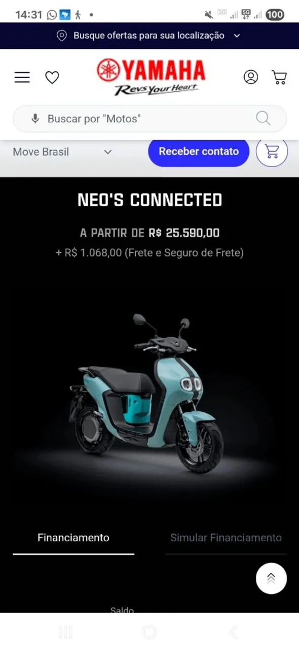 Yamaha Neos Conect 100% elétrica  - Foto 2