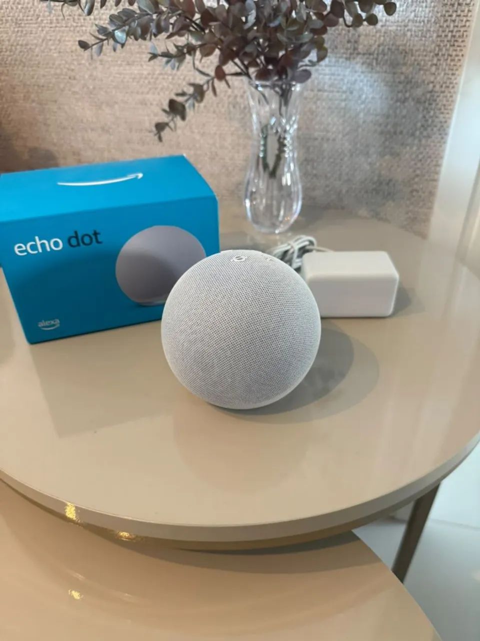 Amazon Echo Dot 4ª Geração com Alexa - Branco Original - Foto 3
