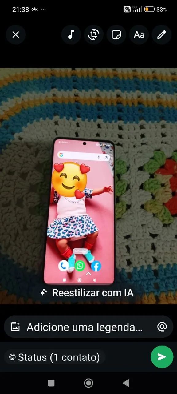 Vendo poco x7 semi novo com caixa e carregador de 128 gb e 8ram celular está zero  - Foto 2