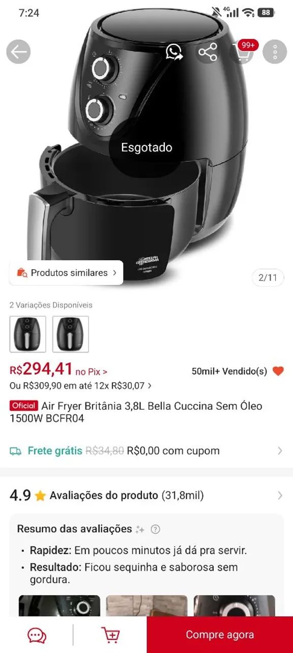 Airfryer para retirar peças  - Foto 5