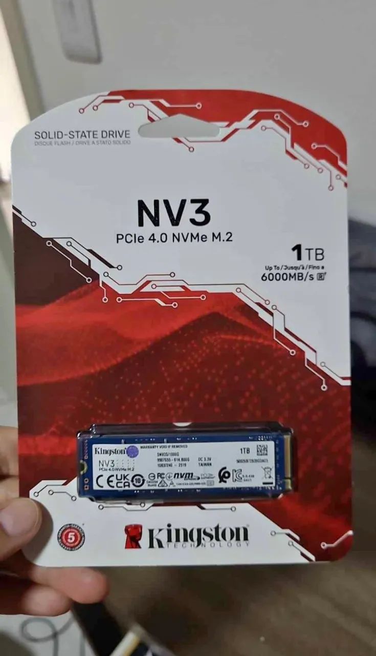 SSD Kingston V3 NVME 1TB 6.000 MGB/s