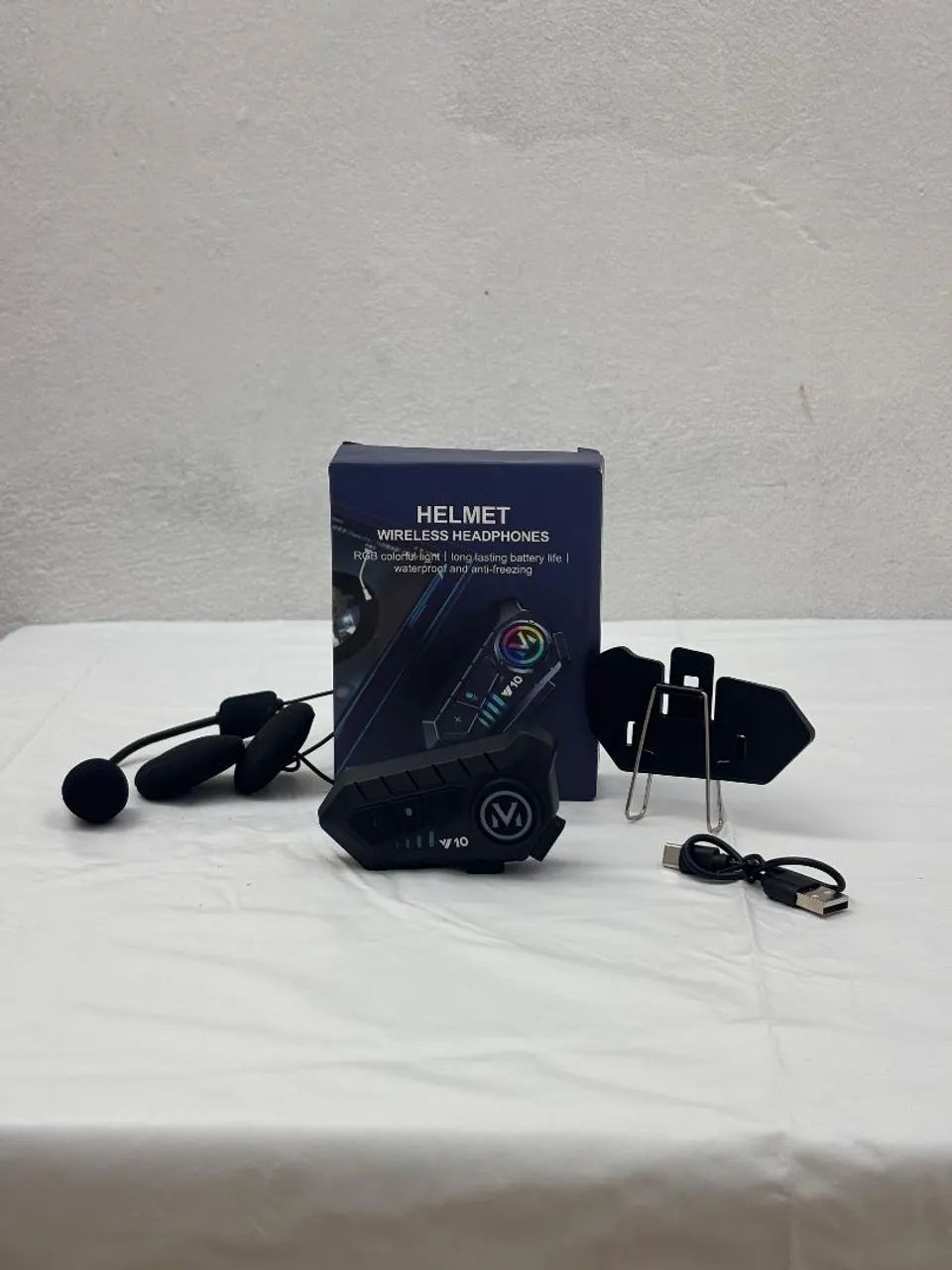 FONE BLUETOOTH PARA CAPACETE - HELMET V10 - Foto 2