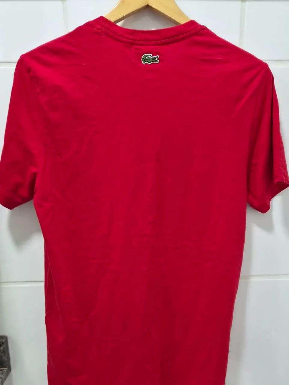 Camiseta lacoste vermelha classique M - Foto 5