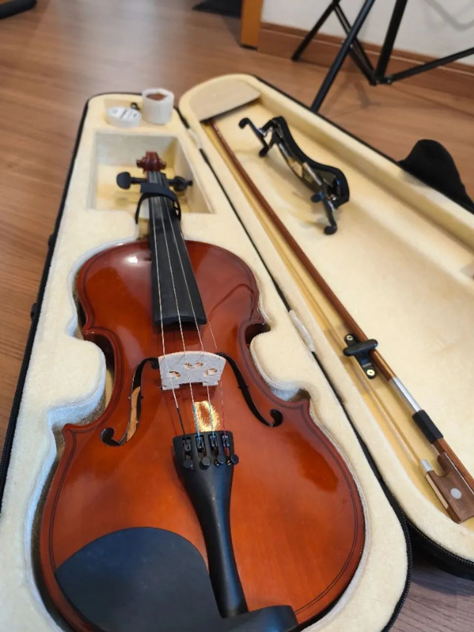 Violino Marinos 4/4 Germany Completo - Case + Arco + Breu + Espaleira