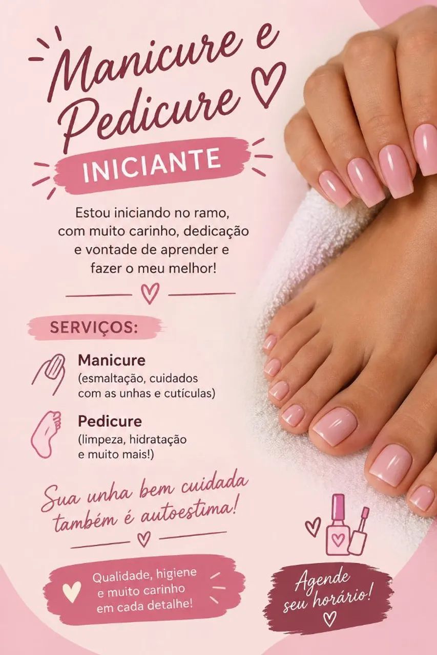 Manicure e pedicure iniciante ?