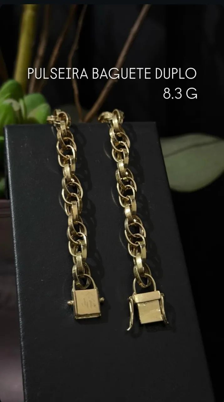 Pulseira baguete duplo