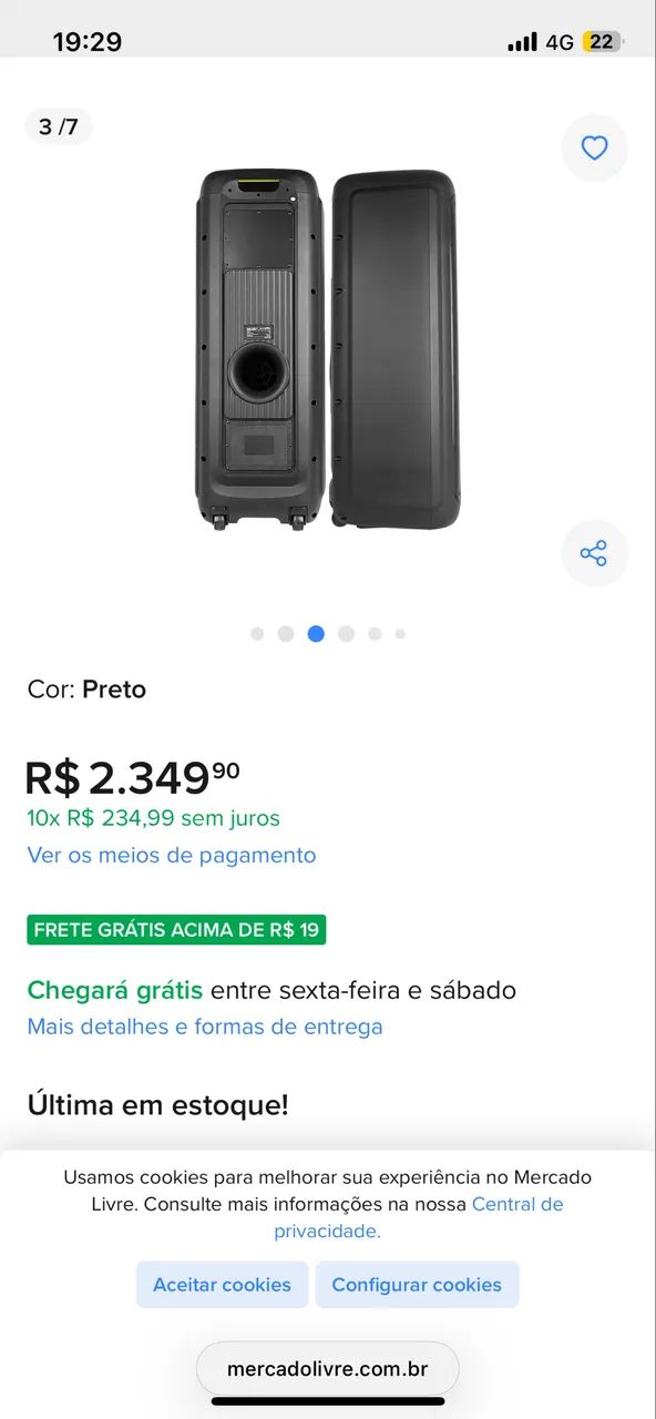 CAIXA DE SOM 2000W RTS NOVA NA CAIXA - Foto 4