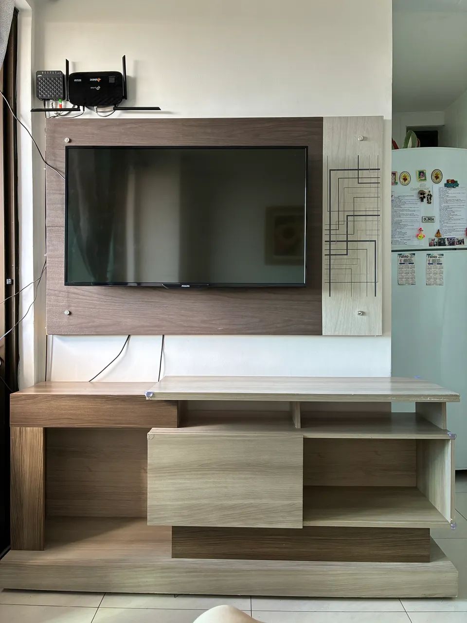 Vendo rack com painel de TV
