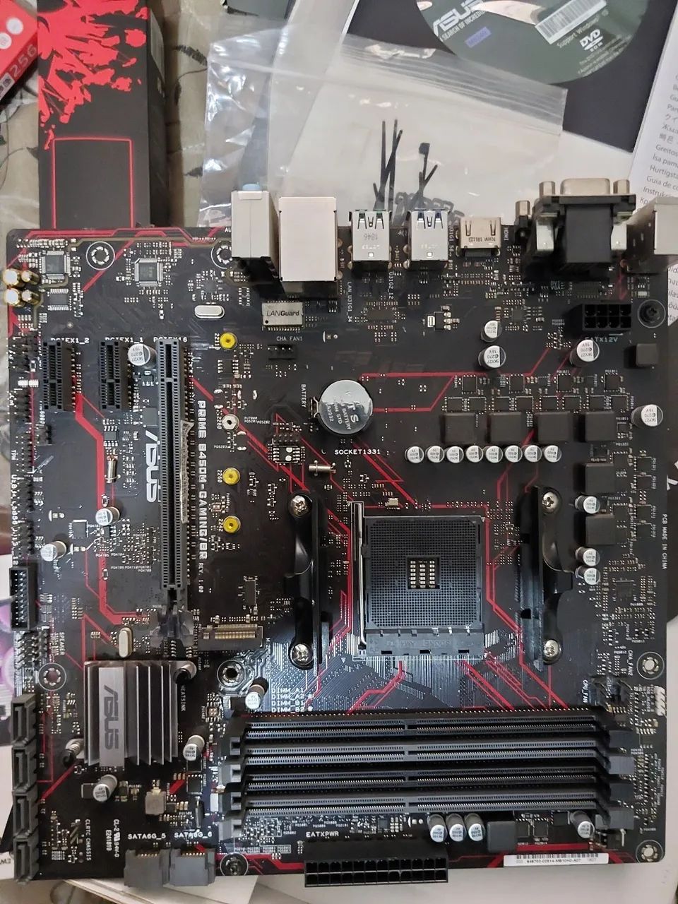 300R$ PLACA MAE ASUS PRIME B450M NOVA NA CAIXA COM MANUAL E NOTA - Foto 5