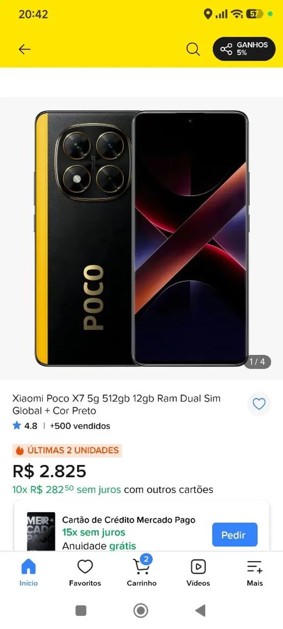 Poco X7 12+12 de ram 510g - Foto 3
