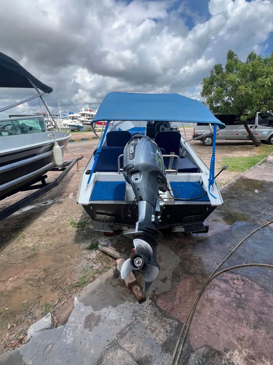 Lancha de Alumínio com motor de 60hp - Foto 4