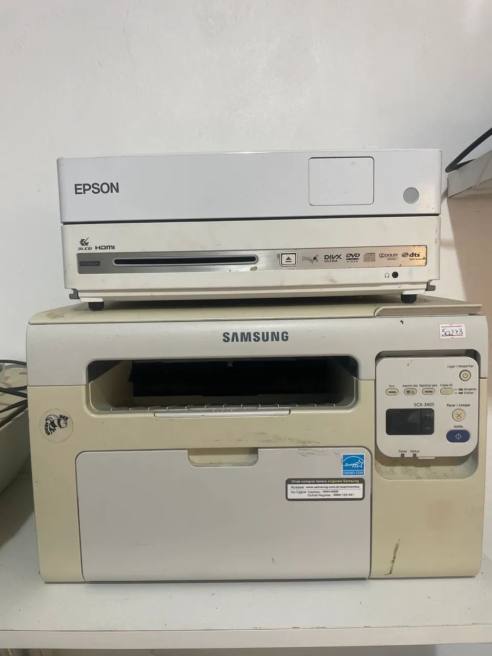 Retirada de peças impressoras samsung e hp e projetor epson