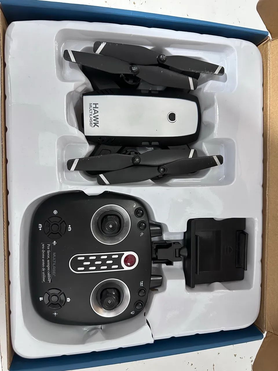 ? Drone Multilaser Hawk GPS com câmera HD e gimbal, completo na caixa - Foto 3