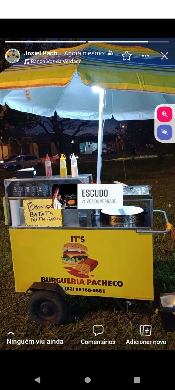 Carro prá vender cachorro quente 