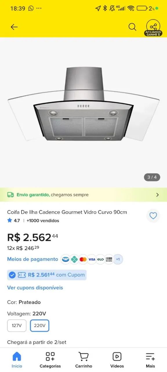 Exaustor/coifa de cozinha Candence - Foto 5
