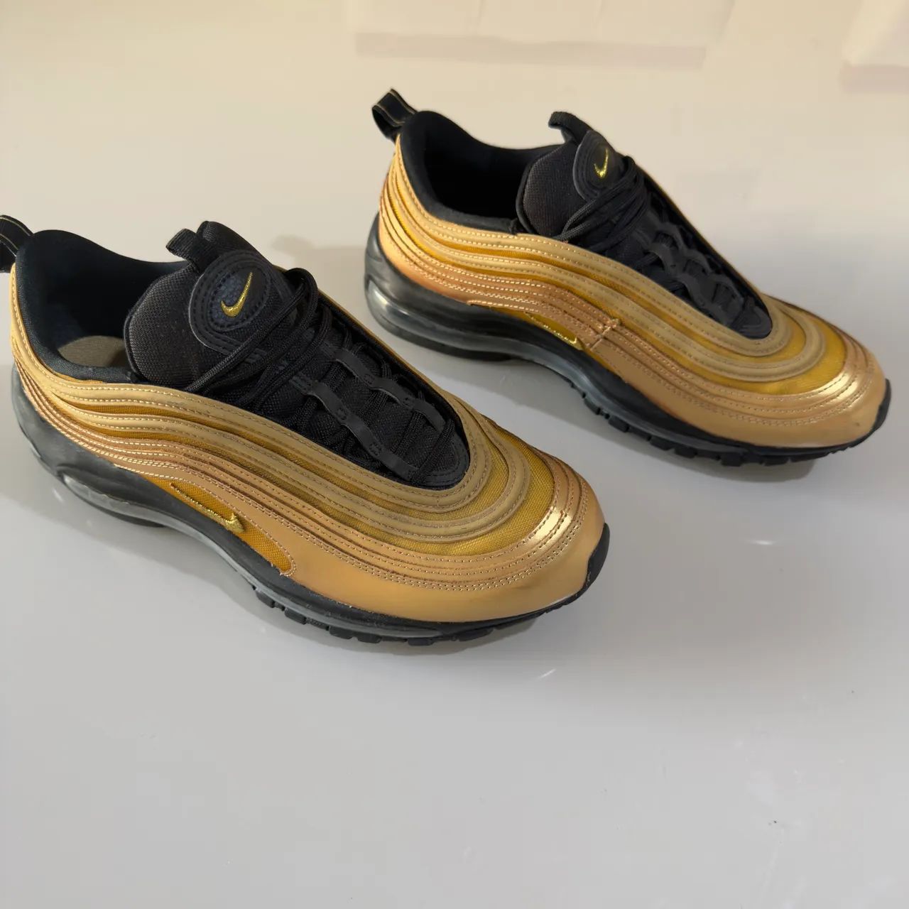 TÊNIS AIR MAX 97 GOLD BLACK ORIGINAL - Foto 4