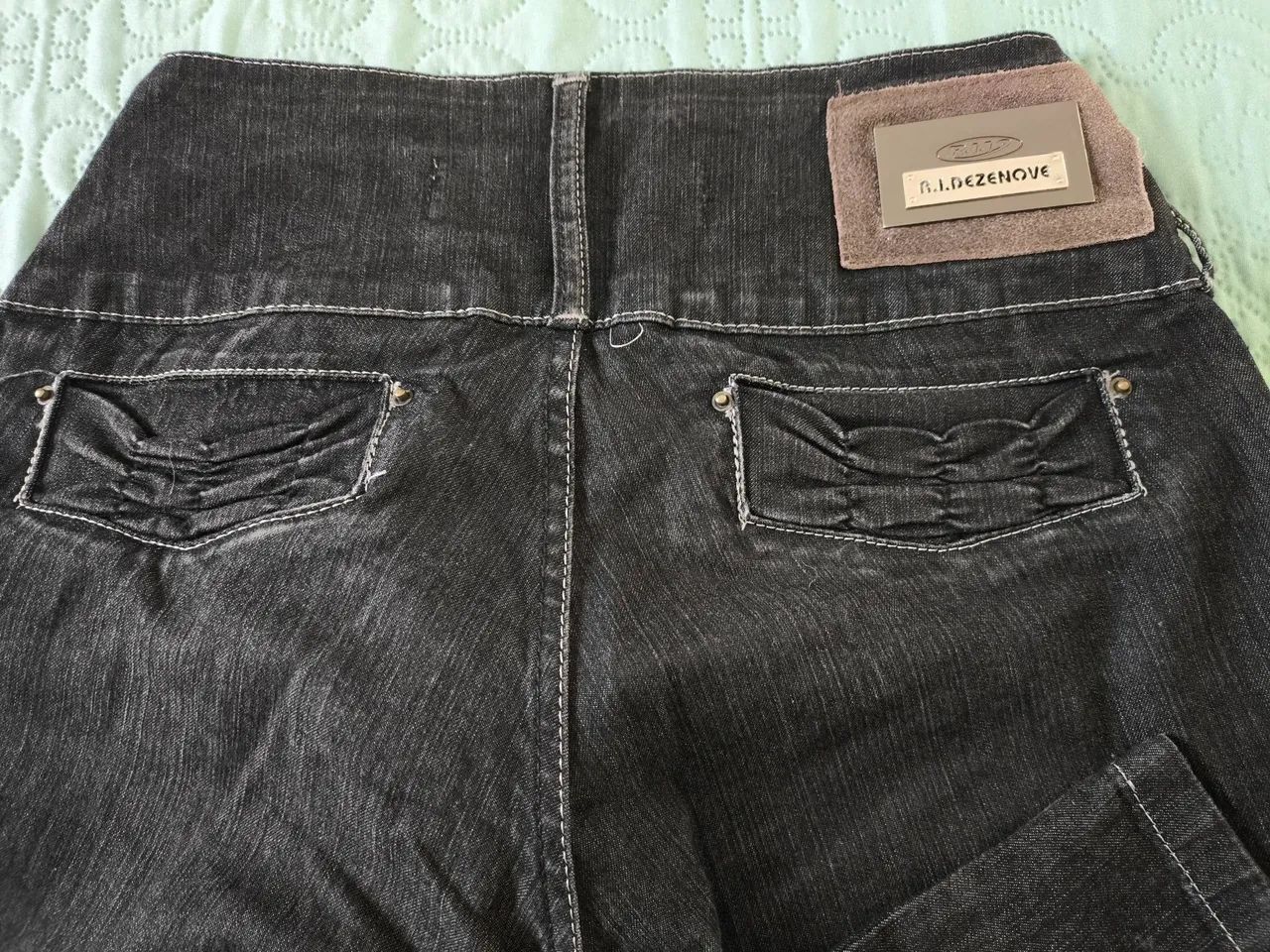 Calça jeans feminina preta R1.19 - Foto 4