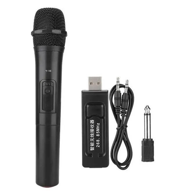 Microfone Dinâmico Sem Fio Vmic V16U Preto 