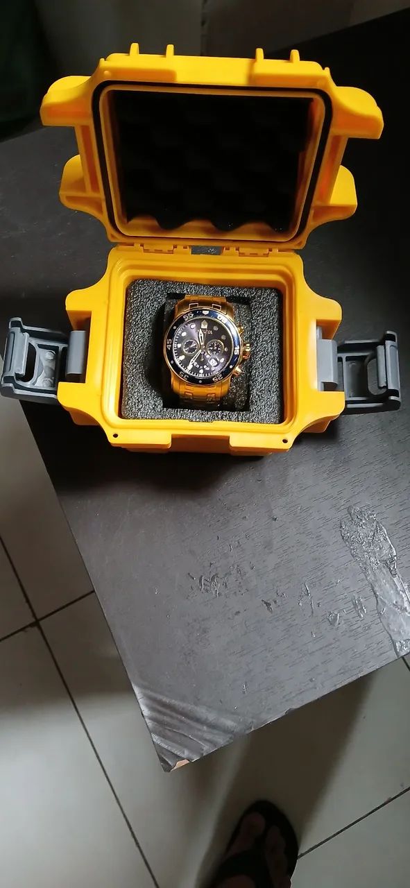 Relógio masculino INVICTA Pro Diver 0073 dourado - Foto 5