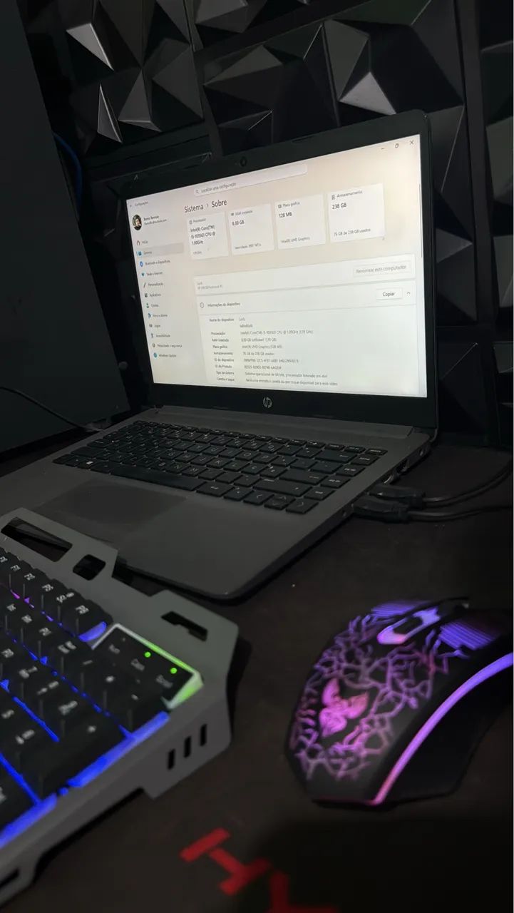 Teclado e mouse gamer 