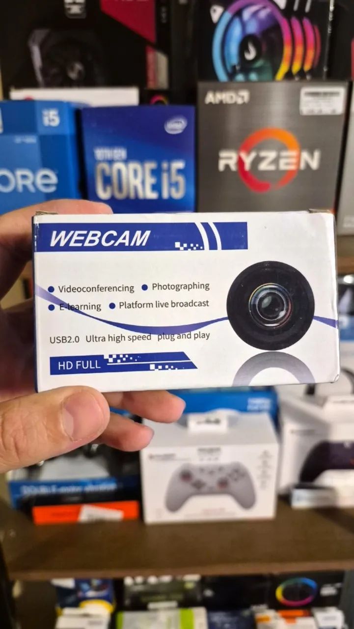 Webcam MaxPro HD com microfone novo, lacrado, com garantia! - Foto 2