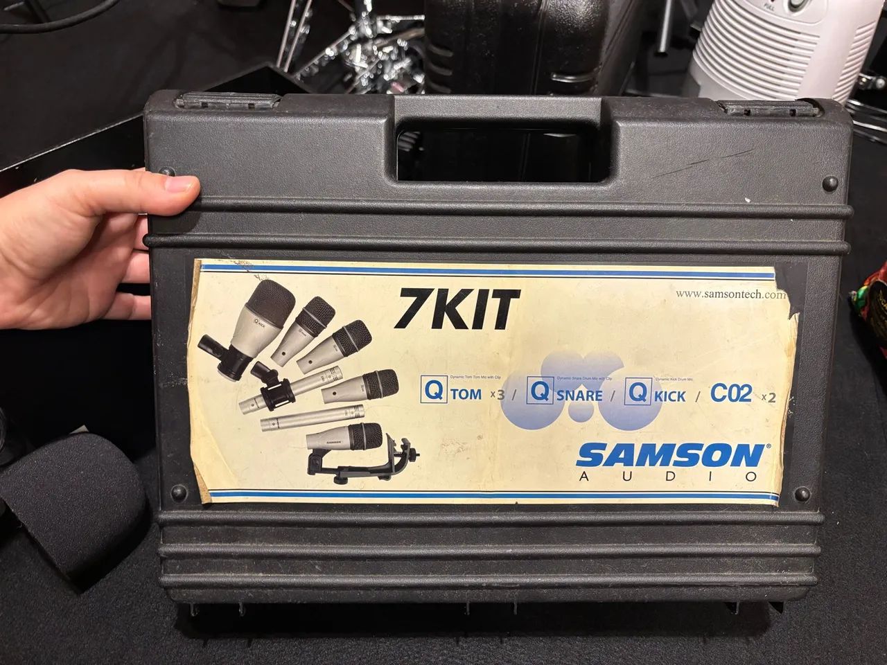 Kit Maleta Com 5 Microfones Samson Para Bateria E Voz - Foto 2