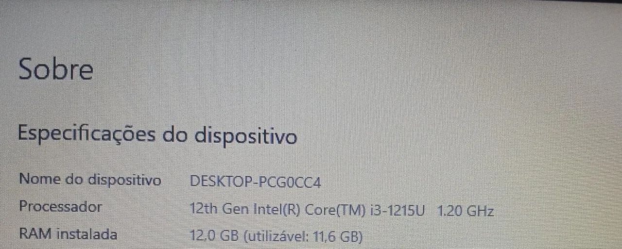 Notebook i3 12 geração 12 gb de ram m2 de 128 gb  - Foto 3