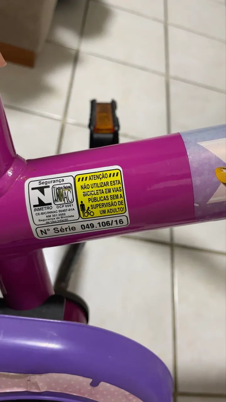 Bicicleta infantil aro 16 Rosa  - Foto 3