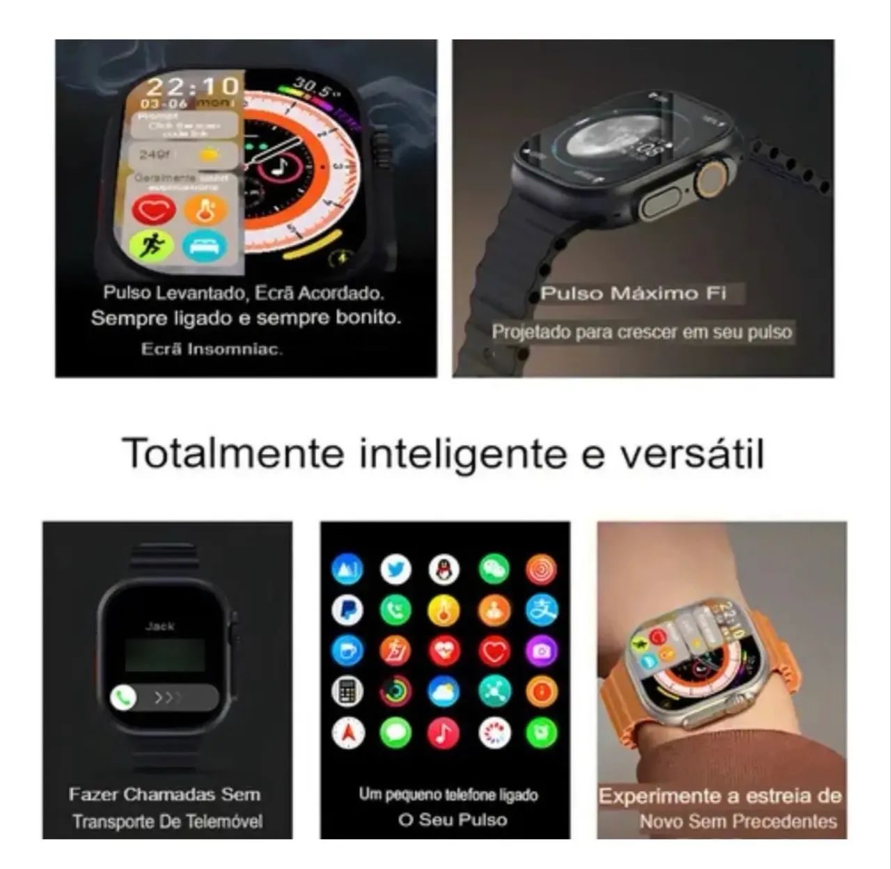 Relógio Smartwatch Ultra 9 Plus (ip68) - Microwear - Foto 4