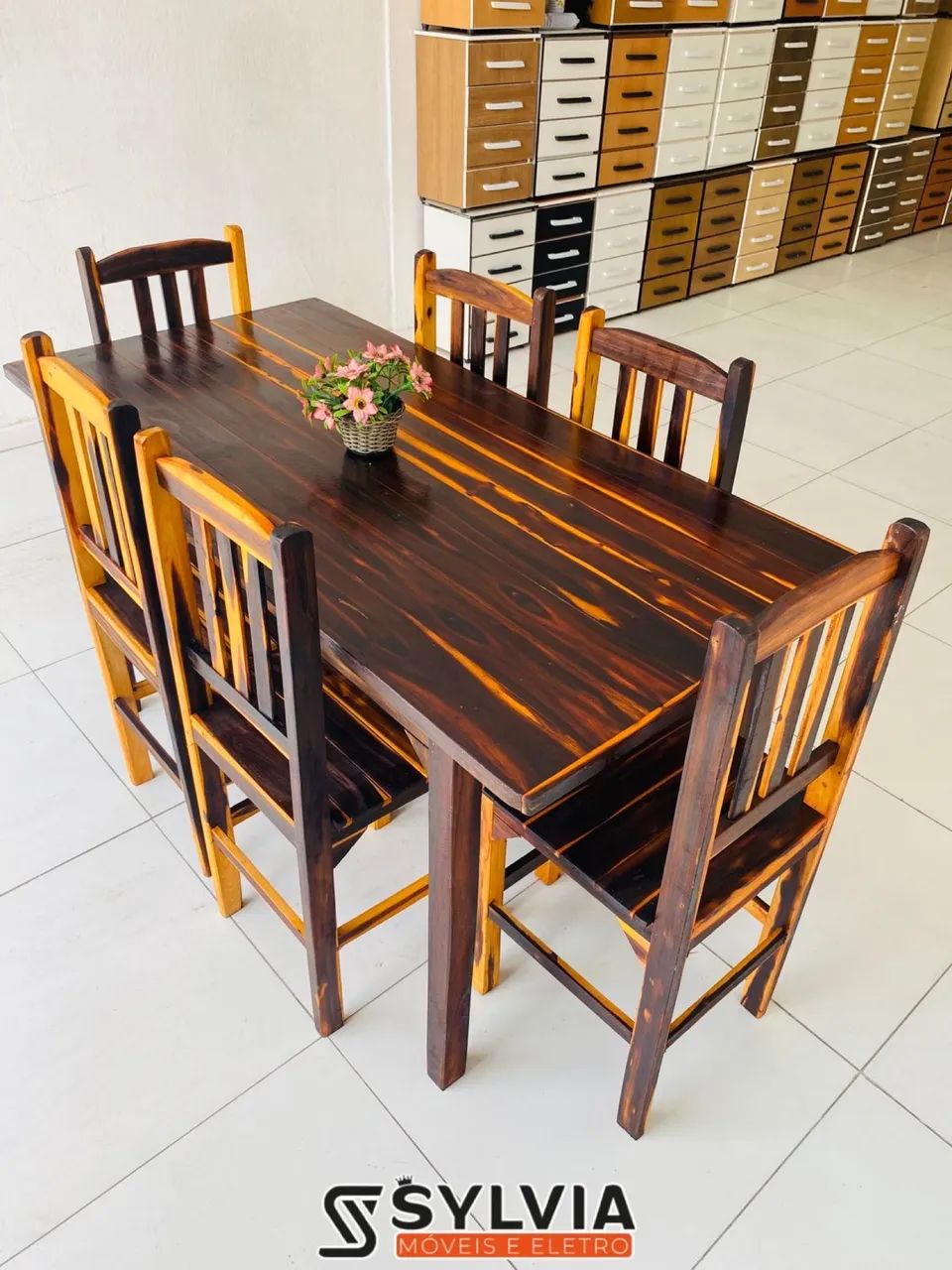 CONJUNTO FIXO 1,50x70 COM 6 CADEIRAS  - Foto 3