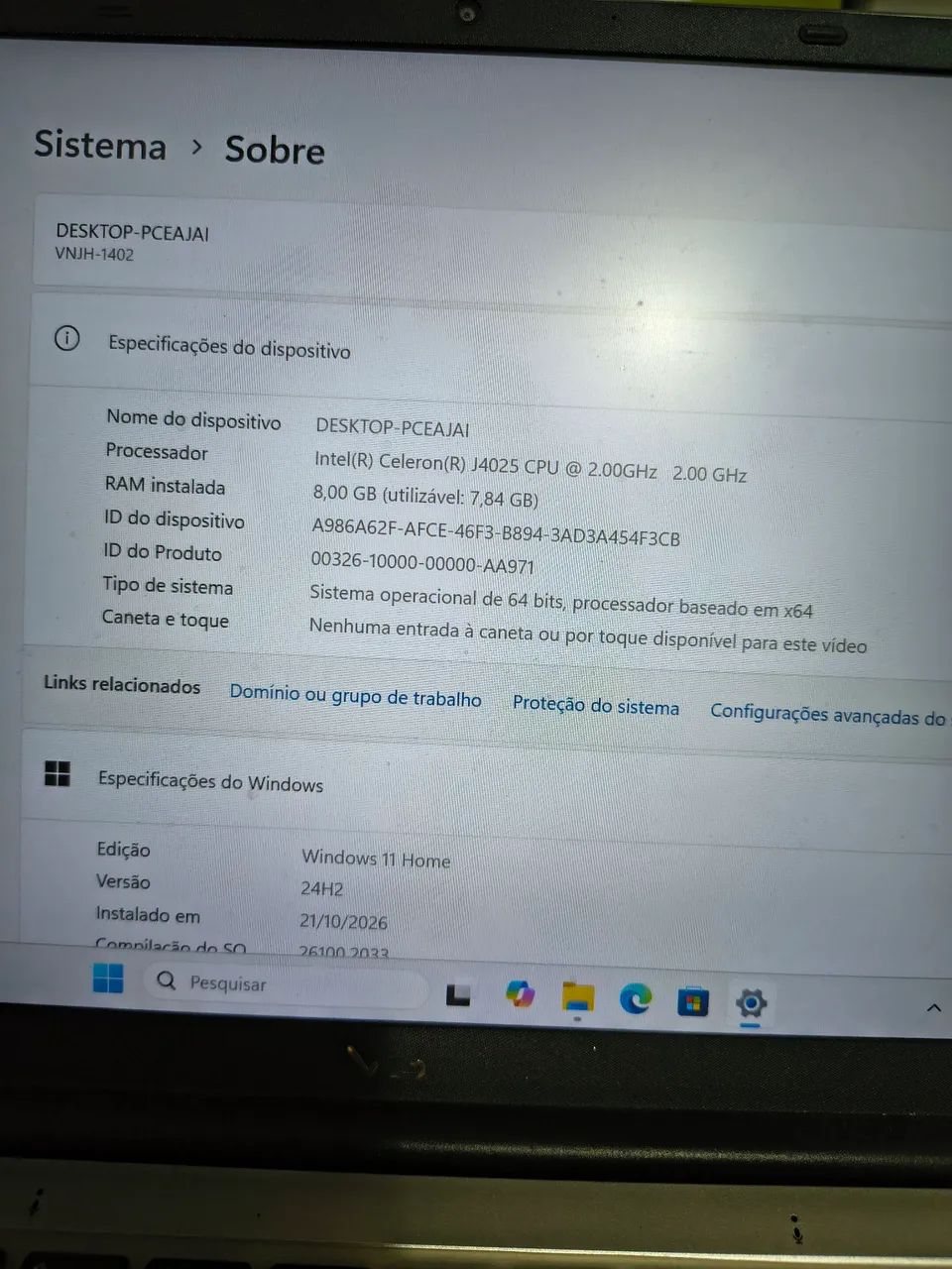 Notebook VSAP 14,1? Intel Celeron | 8GB RAM | SSD 256GB - Foto 2