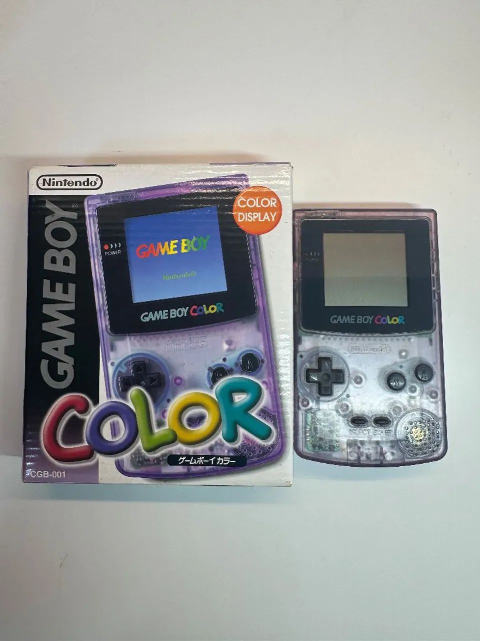Game boy color (cib ) atomic purple - console + manuais 