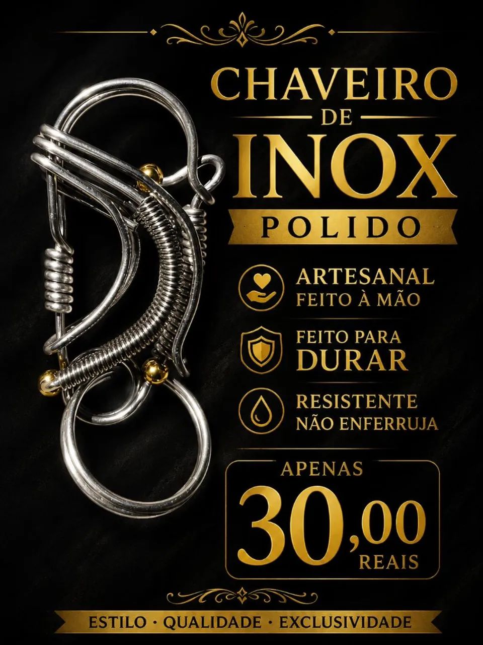 Chaveiro de inox artesanal.. - Foto 4