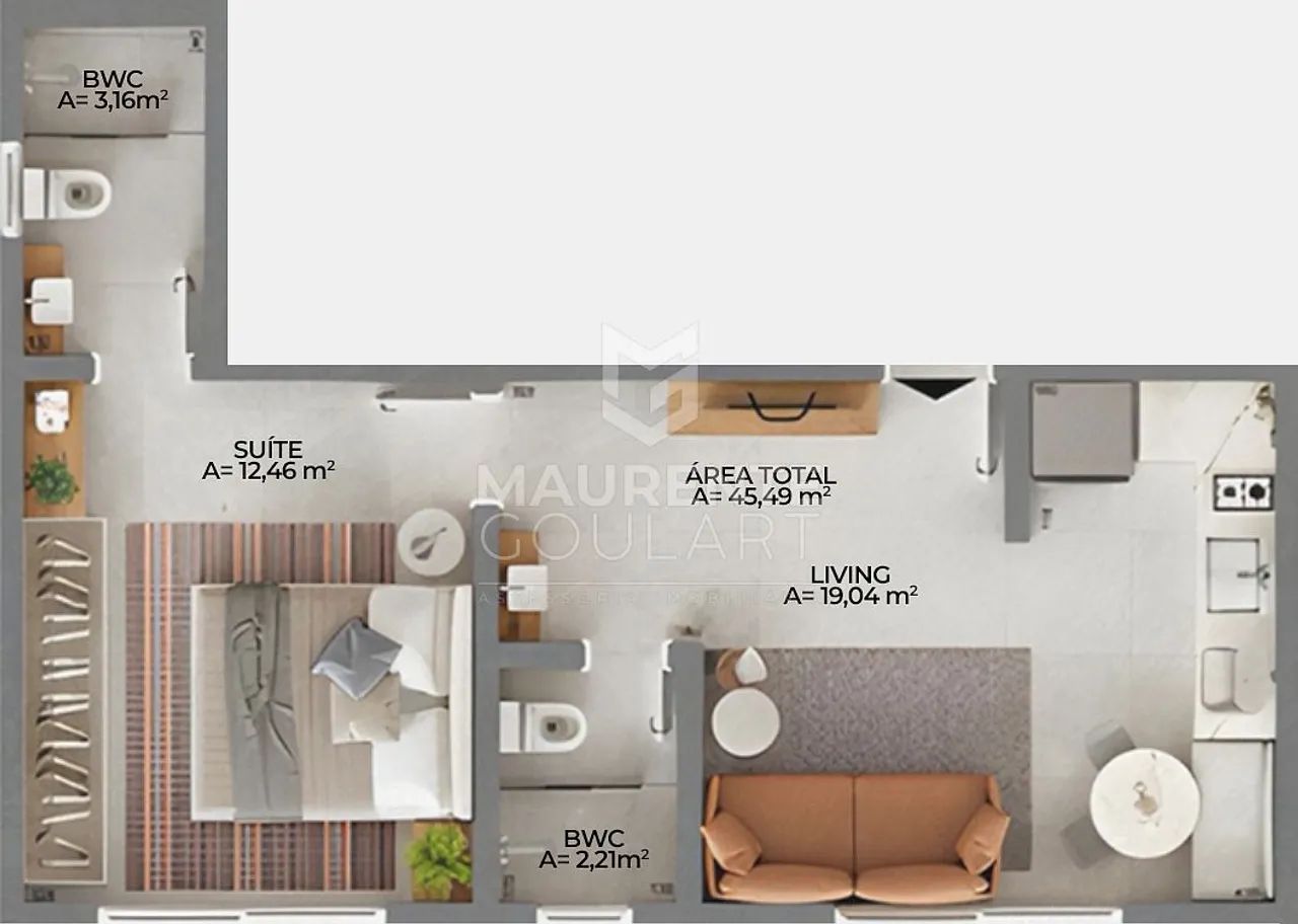 Apartamento com 1 suíte em Campinas - Foto 3