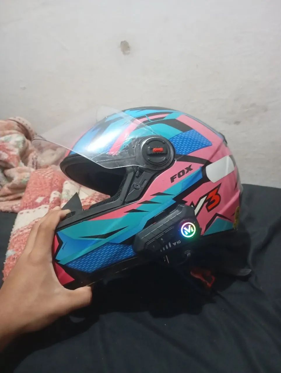 Capacete com intercomunicador  - Foto 3