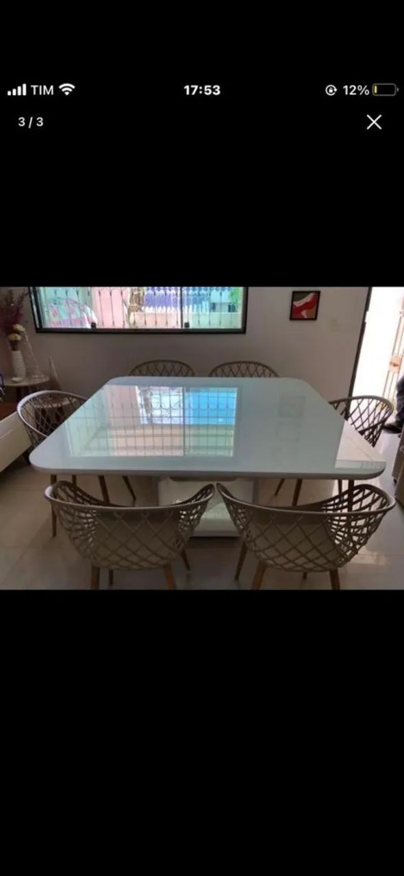 Mesa laqueada com tampo de vidro - Foto 3