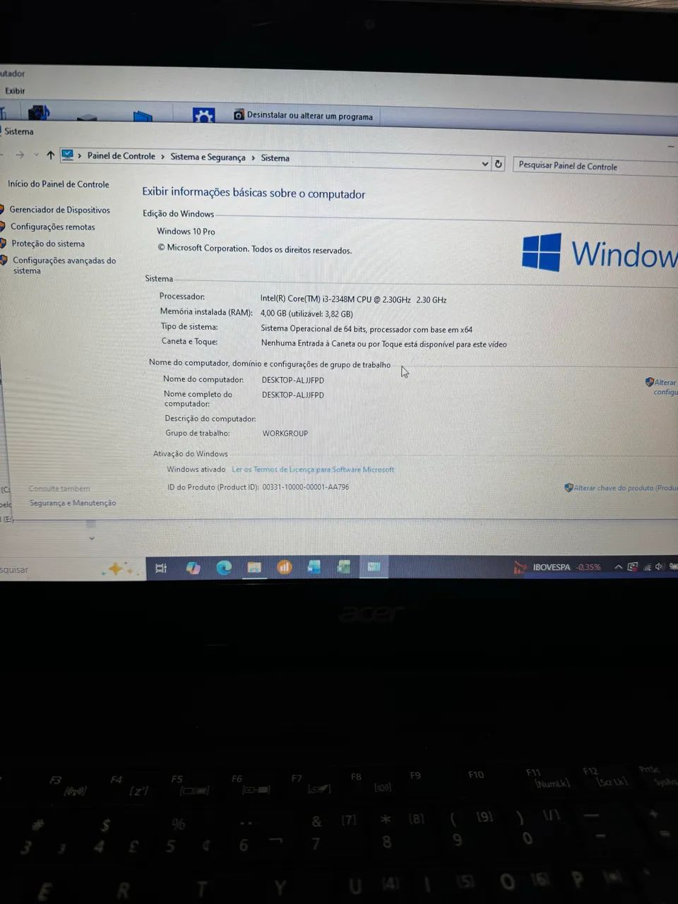 Notebook Acer i3. ssd 256 . 4gb ram . 500gb hd - Foto 2