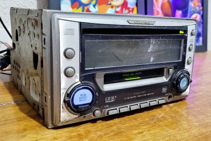 Rádio Cd/md Fujitsu Eclipse E3301cmt Japones No Estado Leia - Foto 4