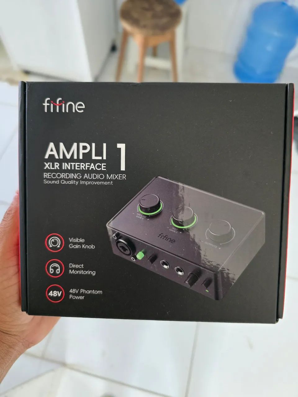 Interface de áudio Fifine SC1 nova