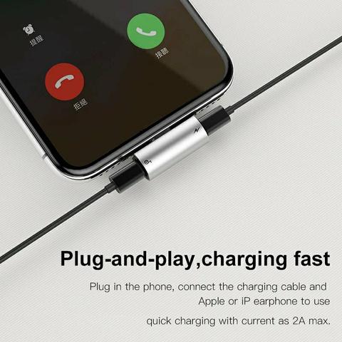 Adaptador Lightning fone + carregador iPhone original baseus - Foto 2