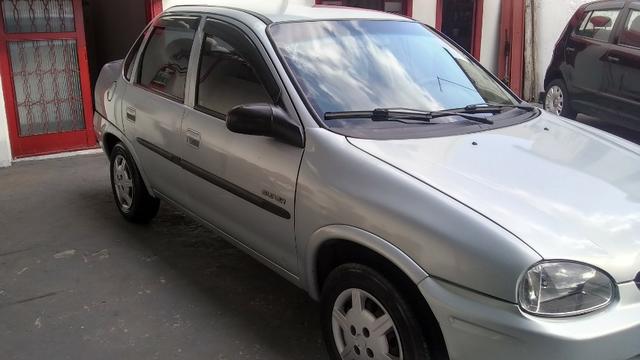 Chevrolet corsa sedã super 1.0, cor prata, completo, flex - Foto 3