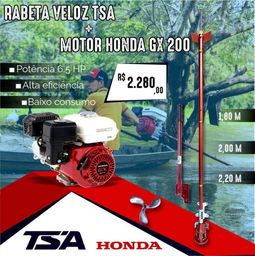 Título do anúncio: RABETA VELOZ TSA + MOTOR HONDA GX 200 6,5 HP