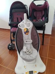 Título do anúncio: Carrinho +Bebê conforto + Cadeira Moms