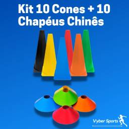 Título do anúncio: Kit 10 Mini Cones + 10 Chapéus Marcação -Treino Funcional