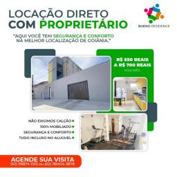 Título do anúncio: Quartos individuais com contas, internet e mobília inclusas no aluguel! Goiânia - GO